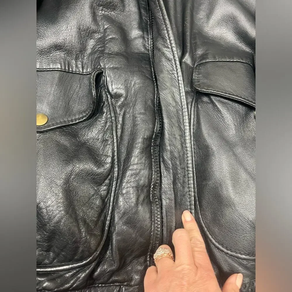 Vtg Skott Leather American Flight Jacket Original Kentucky Pilot Bomber Mens L
